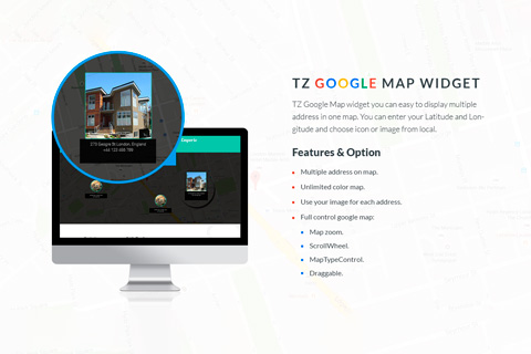 WordPress plugin TZ Google Map Widget