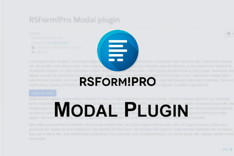 Joomla extension RSForm! Pro Modal