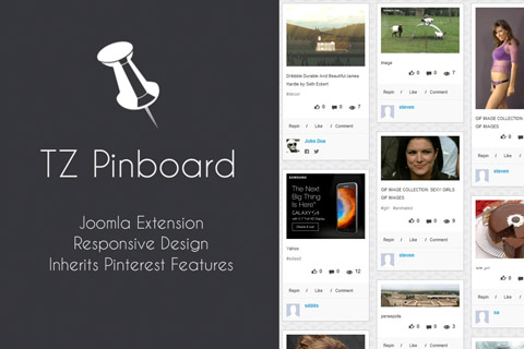 Joomla extension TZ Pinboard