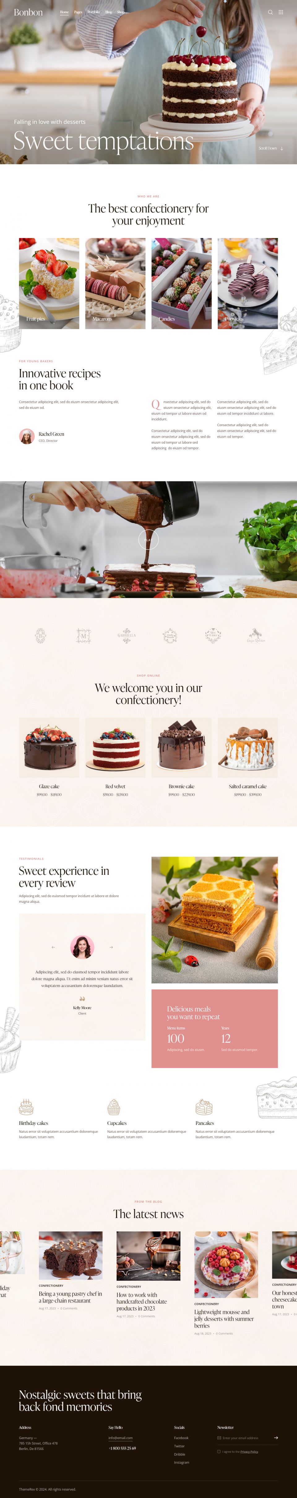 WordPress template ThemeForest Bonbon