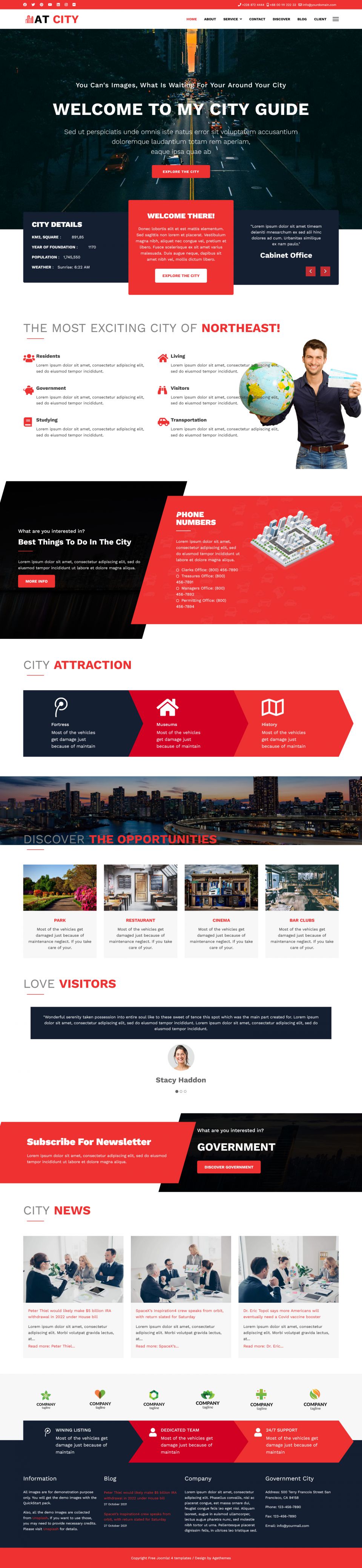 Joomla template AGE Themes City Onepage