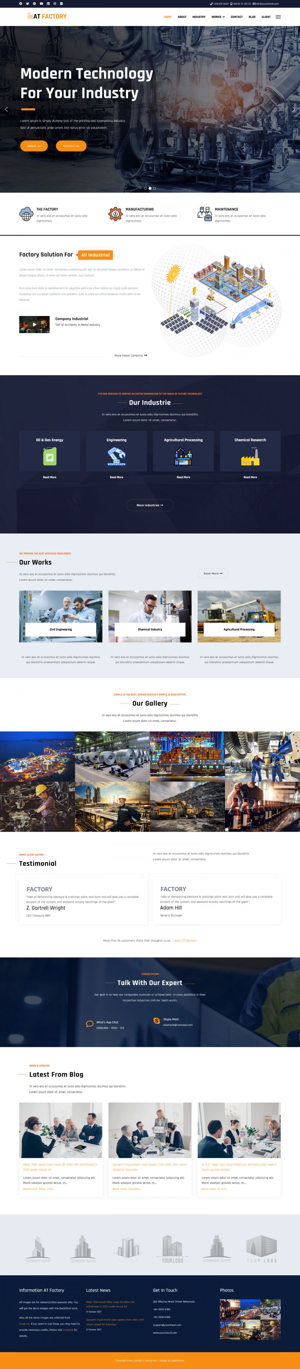 Joomla template AGE Themes Factory Onepage