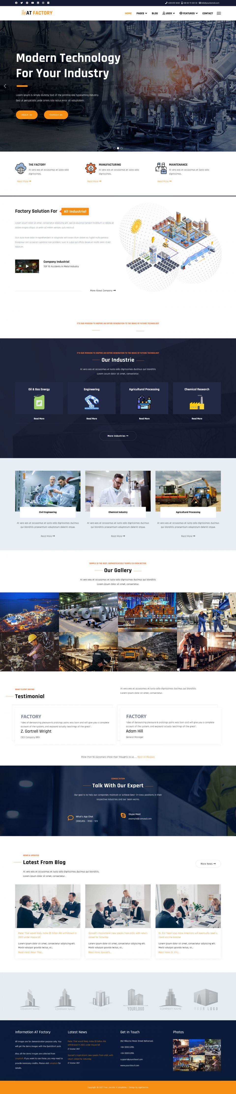 Joomla template AGE Themes Factory