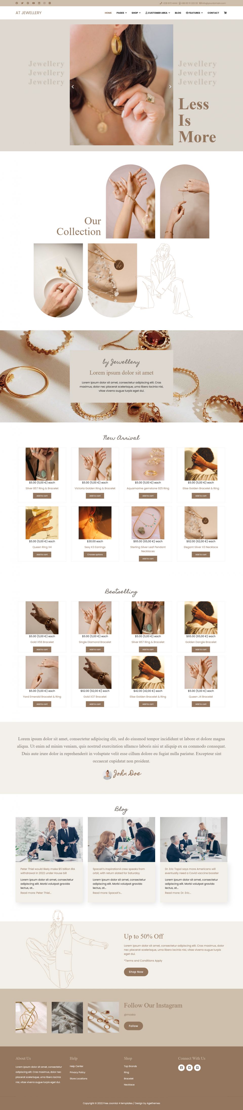 Joomla template AGE Themes Jewellery Store