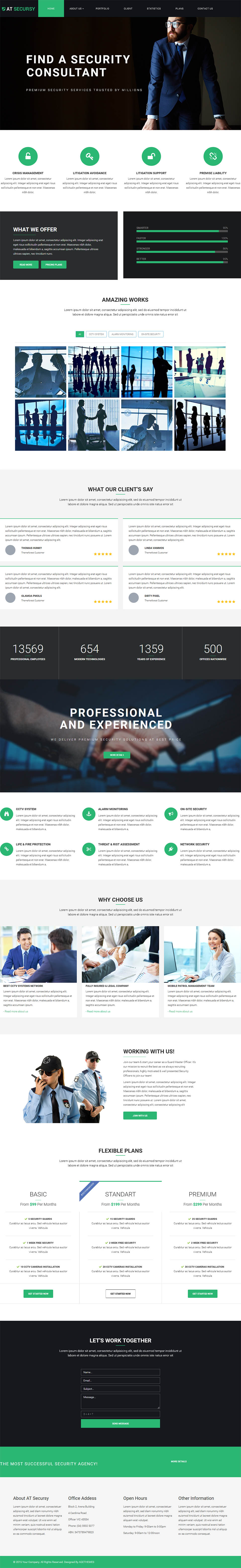 Joomla template AGE Themes Secursy Onepage