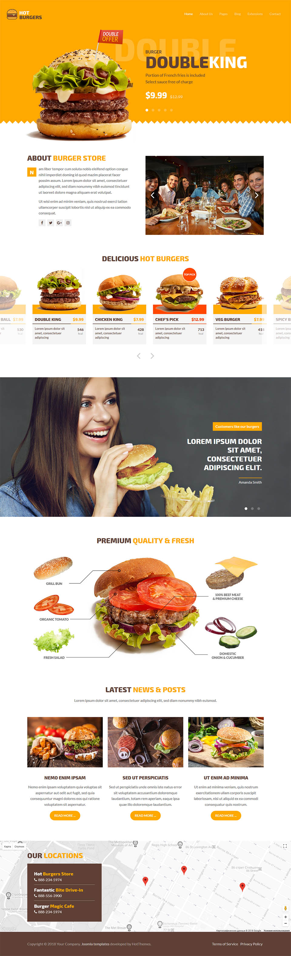 Joomla template HotThemes Burgers
