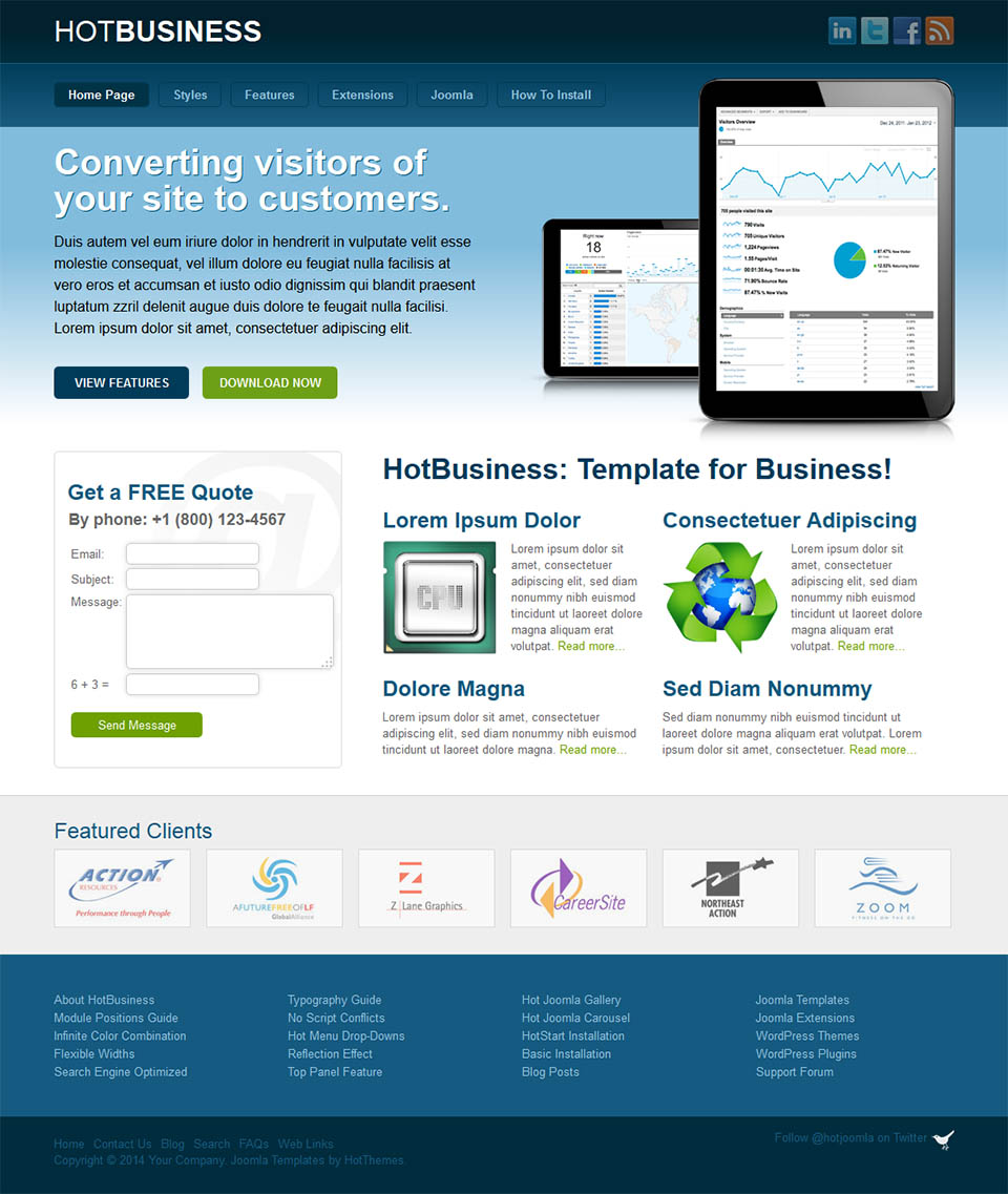 Joomla template HotThemes Business