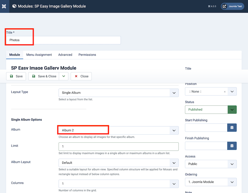 Filling in module details