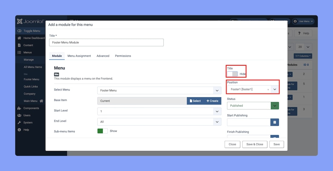 Selecting Position for the Module