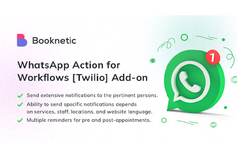 WordPress plugin Booknetic Twilio Whatsapp