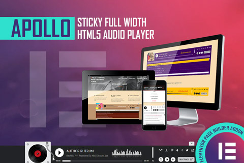 CodeCanyon Apollo Sticky Full Width HTML5 Audio Player For Elementor