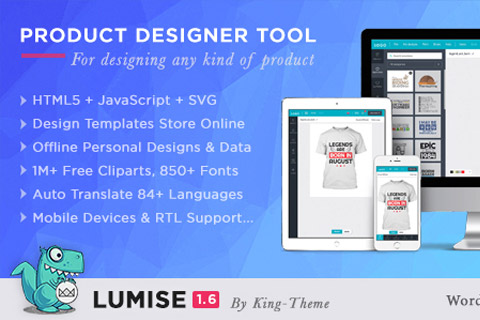 WordPress plugin CodeCanyon Lumise Product Designer