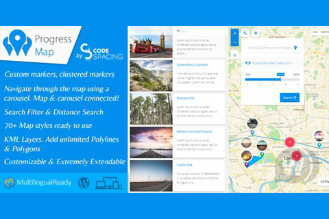 WordPress plugin CodeCanyon Progress Map