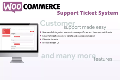 WordPress plugin CodeCanyon WooCommerce Support Ticket System