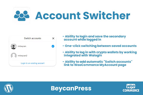 WordPress plugin CodeCanyon Account Switcher