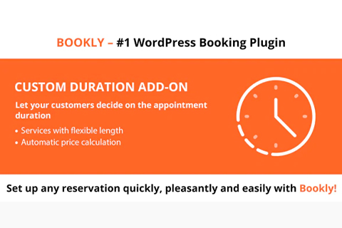 WordPress plugin CodeCanyon Bookly Custom Duration
