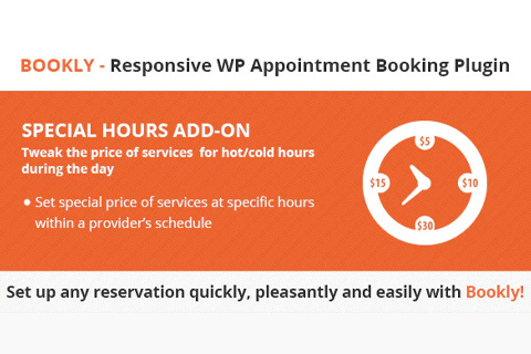 WordPress plugin CodeCanyon Bookly Special Hours