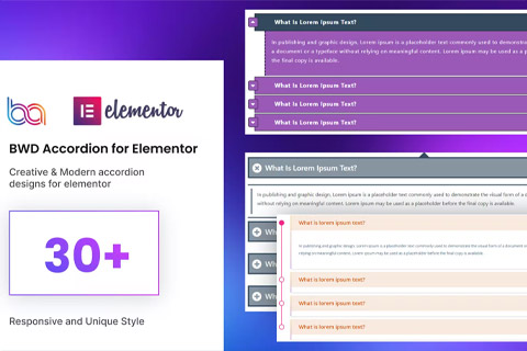 WordPress plugin CodeCanyon BWD Accordion