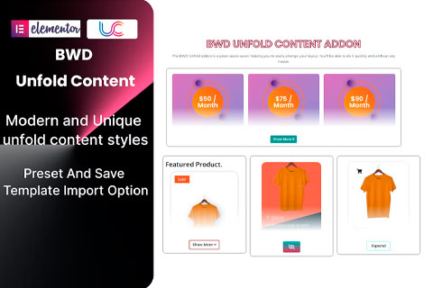 WordPress plugin CodeCanyon BWD Unfold Content