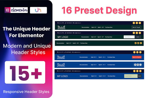 WordPress plugin CodeCanyon BWD Elementor Header