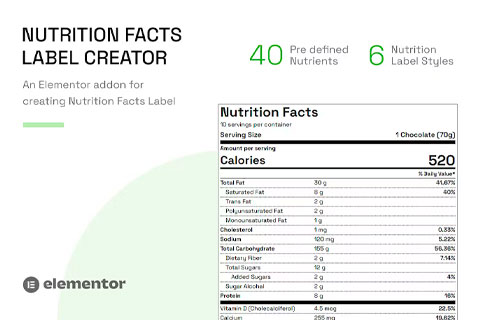 WordPress plugin CodeCanyon Nutrition Facts Label Creator