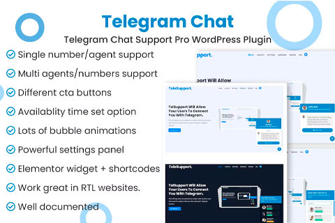 WordPress plugin CodeCanyon Telegram Chat Support Pro