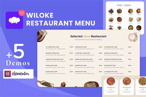 WordPress plugin CodeCanyon Wiloke Restaurant Menu