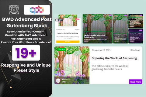 WordPress plugin CodeCanyon BWD Advanced Blog Post Block