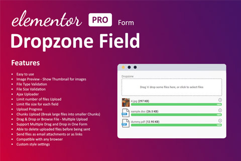 CodeCanyon Dropzone Field For Elementor Form