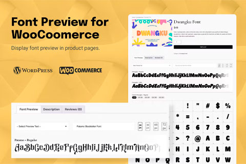 WordPress plugin CodeCanyon TW Font Preview for WooCommerce