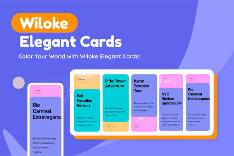 WordPress plugin CodeCanyon Wiloke Elegant Cards Elementor