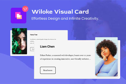 WordPress plugin CodeCanyon Wiloke Visual Card Elementor