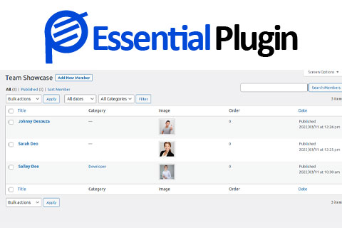 WordPress plugin WP Team Showcase and Slider Pro