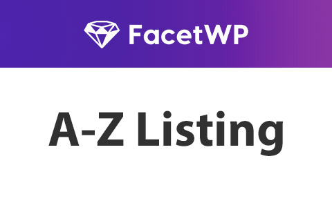 WordPress plugin FacetWP A-Z Listing