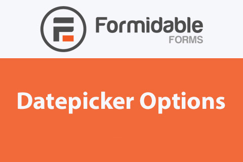 WordPress plugin Formidable Datepicker Options