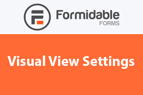 WordPress plugin Formidable Visual View Settings