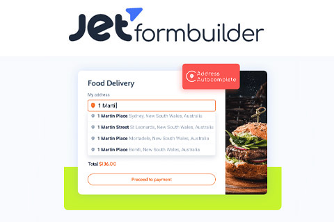 WordPress plugin JetFormBuilder Pro Address Autocomplete