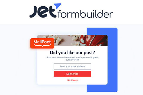 WordPress plugin JetFormBuilder Pro MailPoet Action