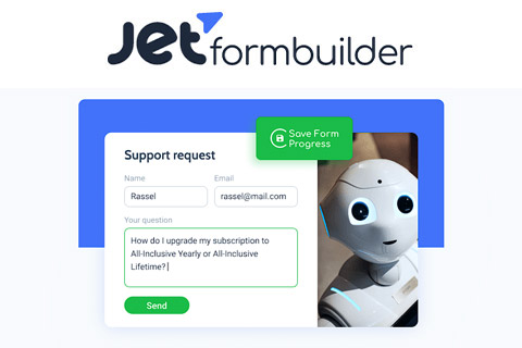 WordPress plugin JetFormBuilder Pro Save Form Progress