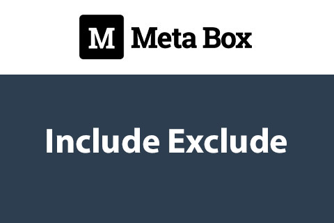 WordPress plugin Meta Box Include Exclude