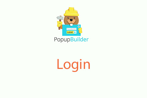WordPress plugin Popup Builder Login