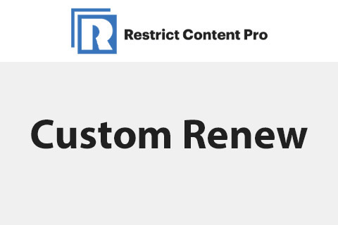 WordPress plugin Restrict Content Pro Custom Renew
