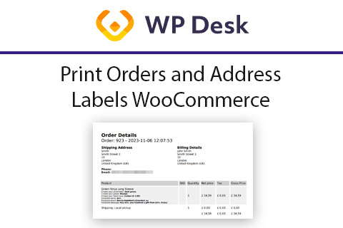 WP Desk Print Orders and Address Labels WooCommerce
