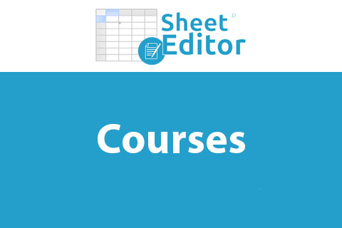 WP Sheet Editor Courses