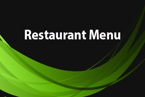 JoomClub Restaurant Menu