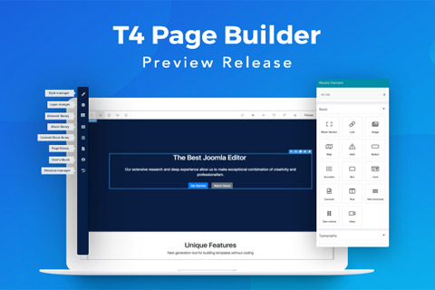 Joomla extension JA T4 Page Builder Pro
