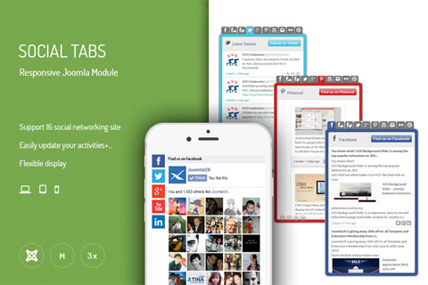 Joomla extension JUX Social Tabs