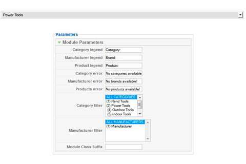 Joomla extension JXTC Virtuemart Advanced Drill Search