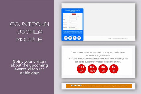 MX Countdown v4.0.5 - Reverse countdown module for Joomla | Guide