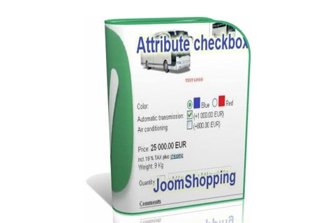Joomla extension JoomShopping Addons: Attribute Checkbox